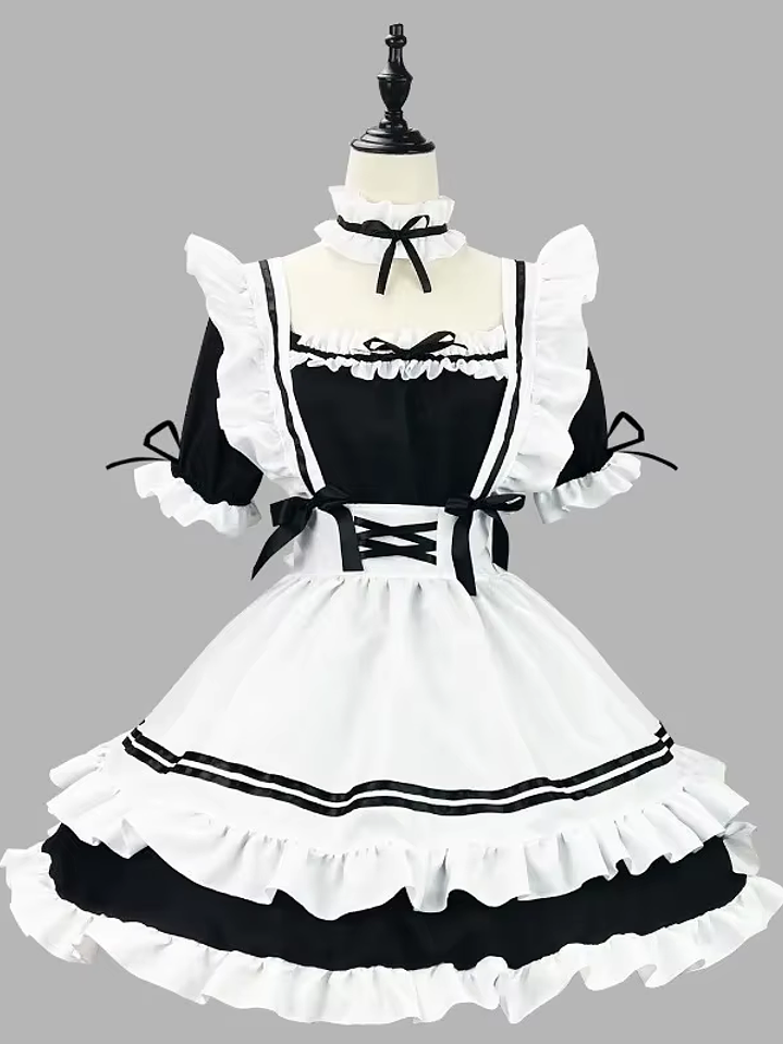 Disfraz Lolita Uniforme De Sirvienta Traje De Cosplay Sexy 4
