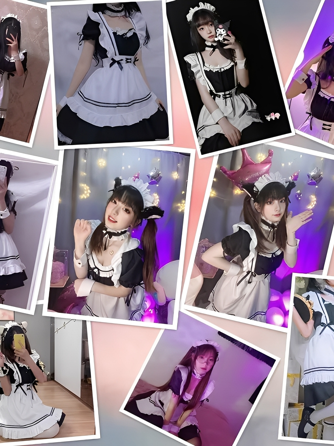 Disfraz Lolita Uniforme De Sirvienta Traje De Cosplay Sexy 7