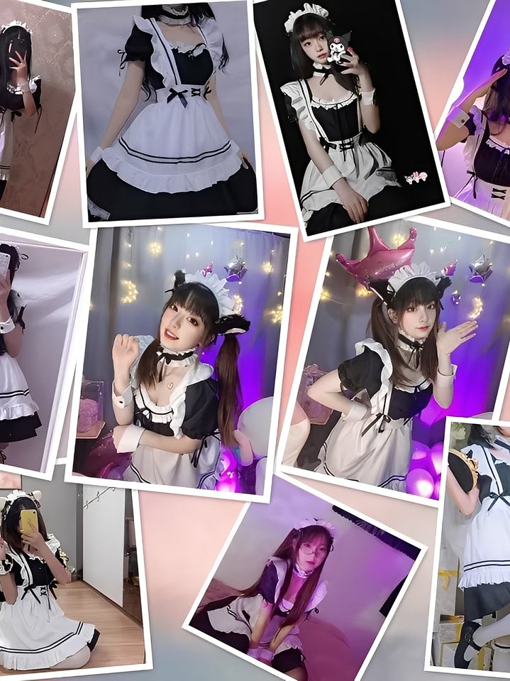 Disfraz Lolita Uniforme De Sirvienta Traje De Cosplay Sexy 7