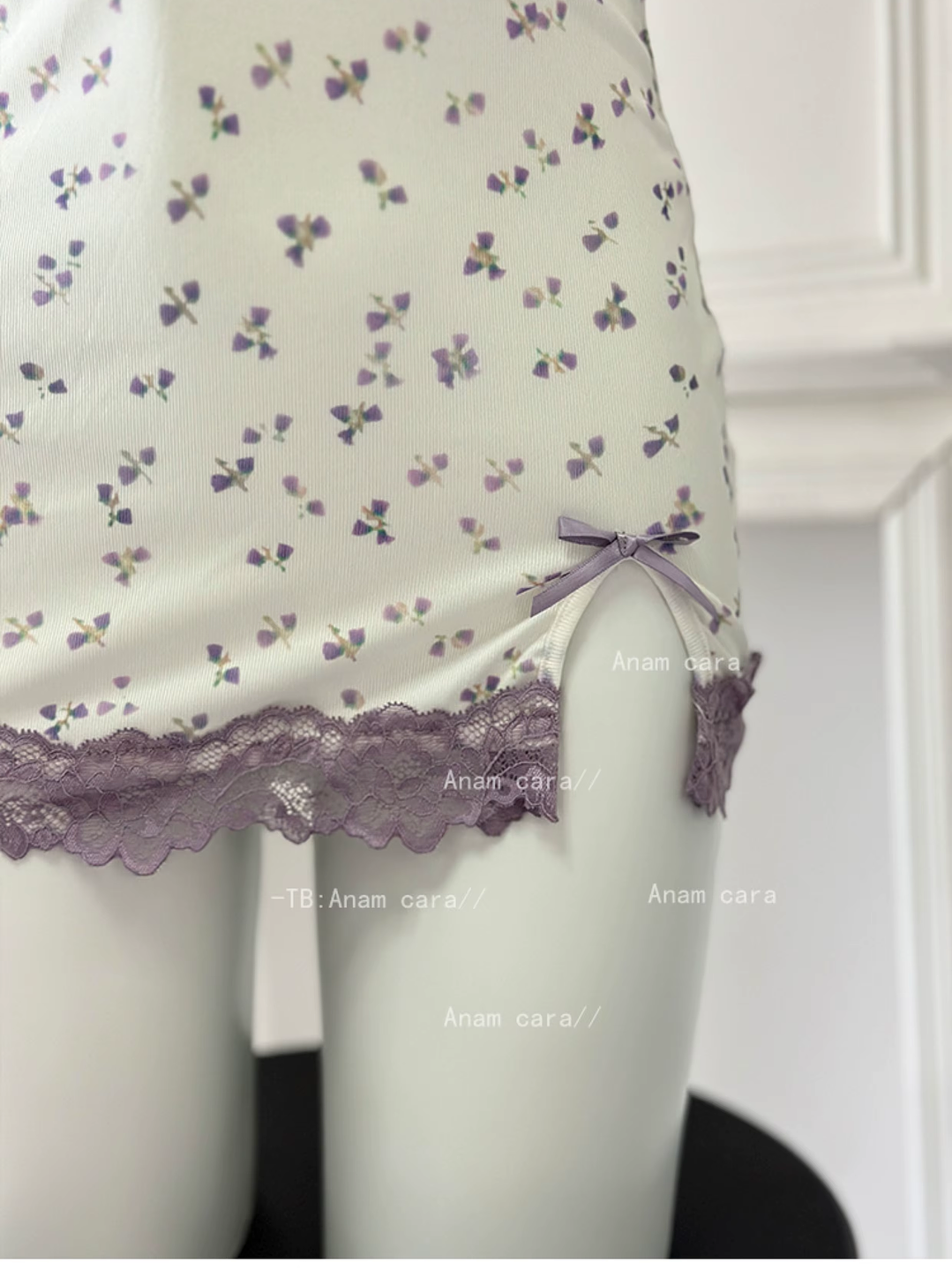 Vestido Pijama Estampado Floral Blanco  8