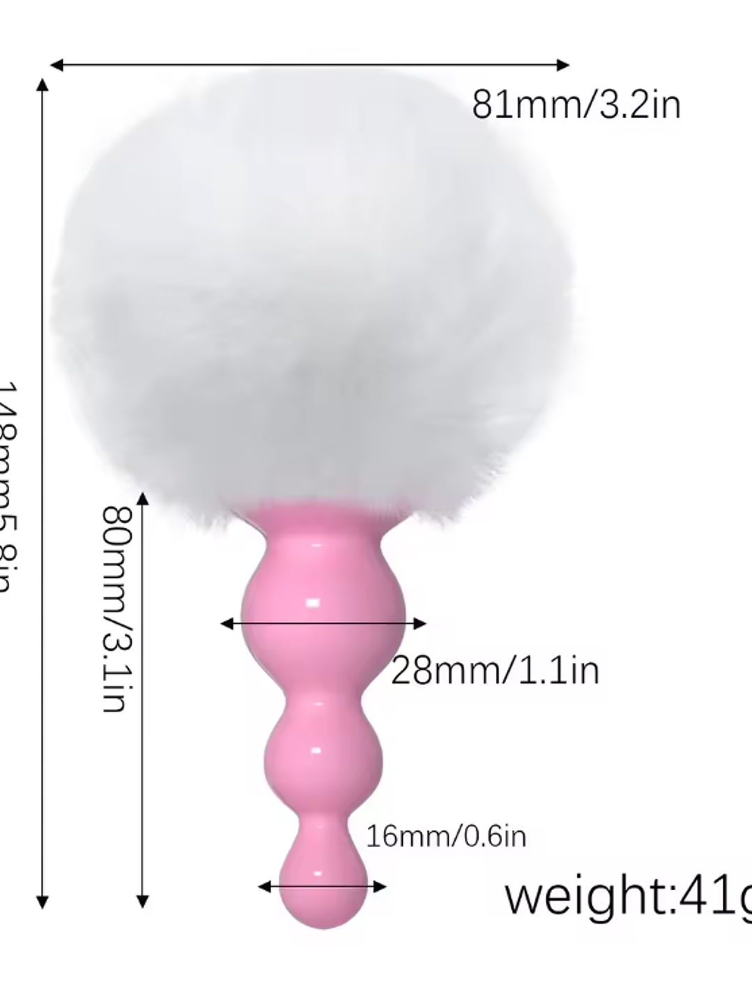 Plug dildo Cola de conejita Ponjosa  4