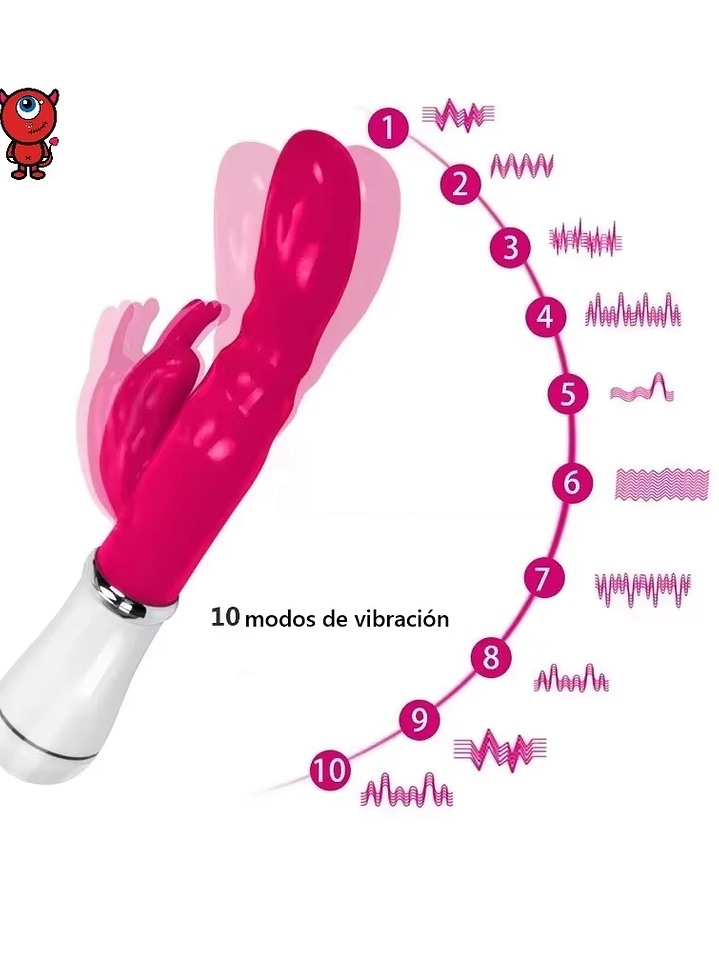 Consolador Vibrador Rabbit a Pilas 10frecuencias 7