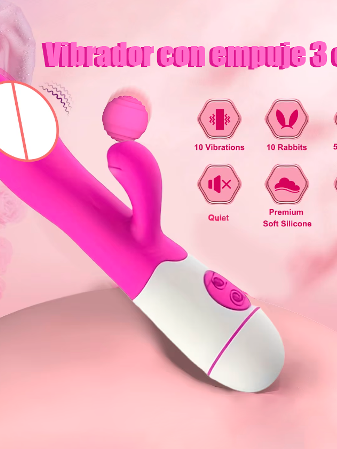 💗 Vibrador con Empuje 3 en 1 – Innovación, Potencia y Placer Inteligente 1