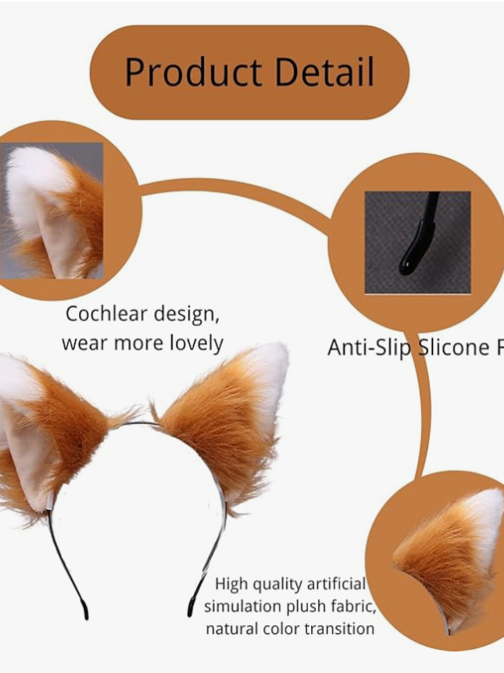 Diadema de Zorro Marron  5