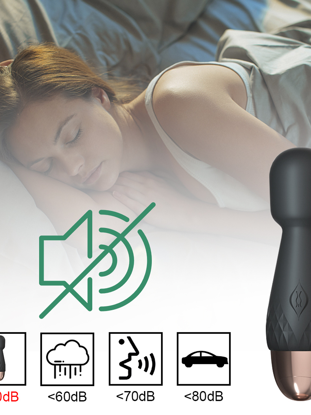 Mini consolador  con carga entrada USB 7