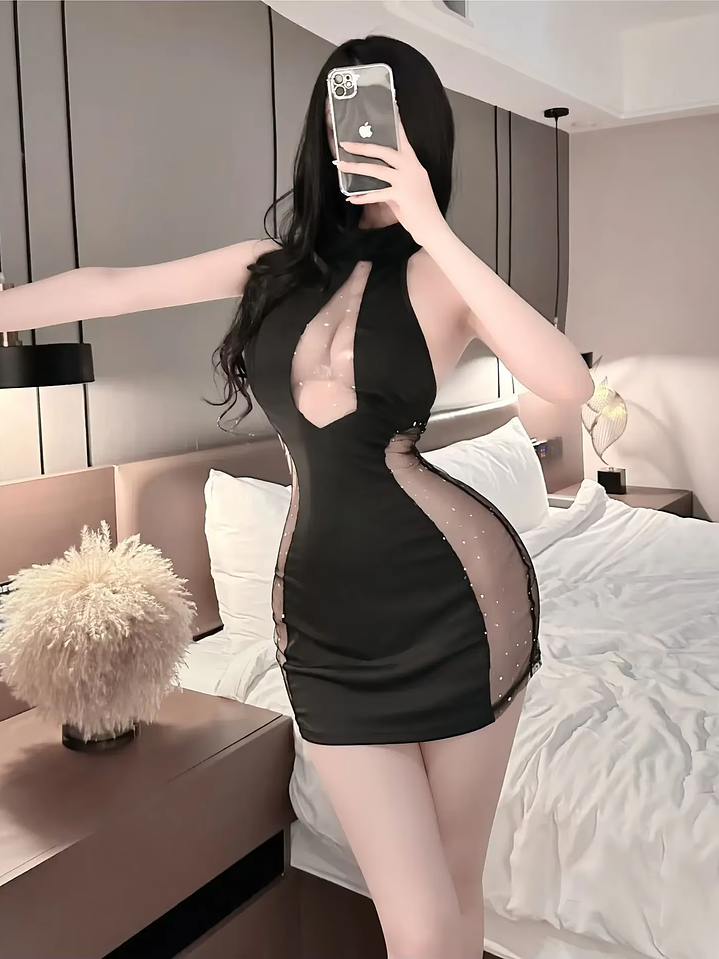 Mini Vestido “Midnight Sparkle” – Elegancia que deslumbra 4