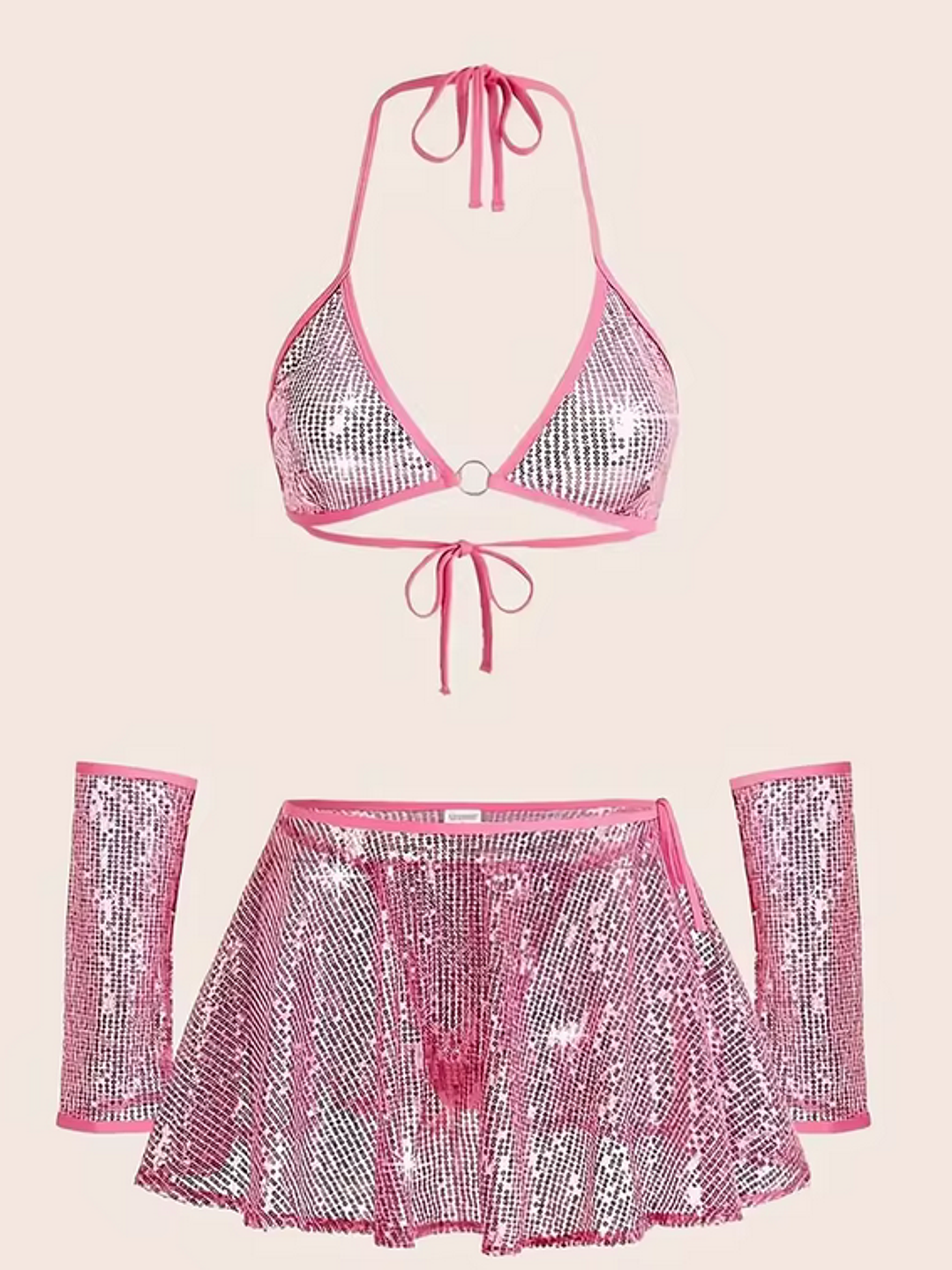 Conjunto sujetador + Falda Lentejuelas Pink Fantasy Nebula 5