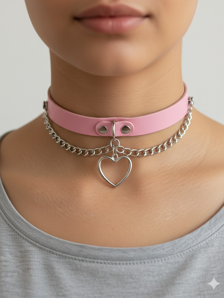 SweetHeart Choker Gargantilla Doble caida - Accesorio 1