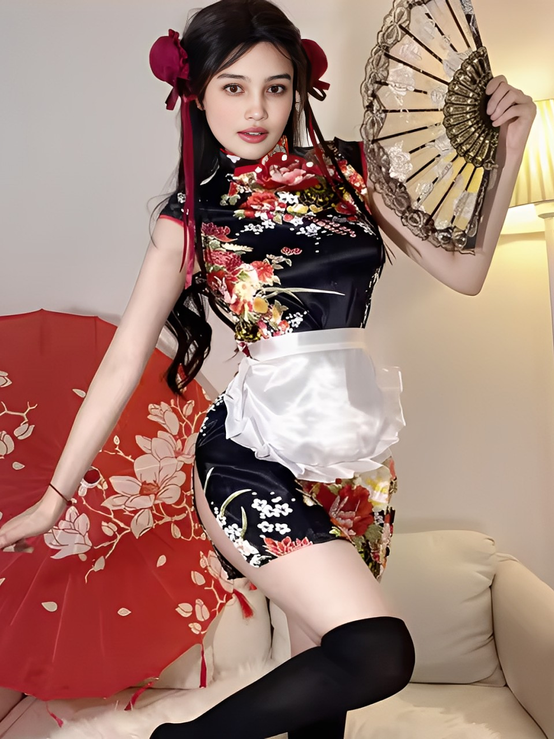 Vestido Quipao Chino Floral -  CherryBloom 1