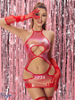 Vestido con Aberturas Látex Tornasol - RedGlow - Miniatura 2