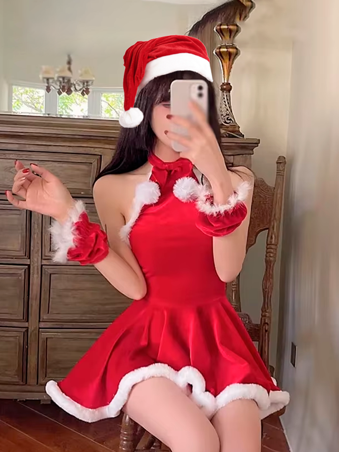 Encanto y Elegancia - Vestido Candy Santa Navideño 1