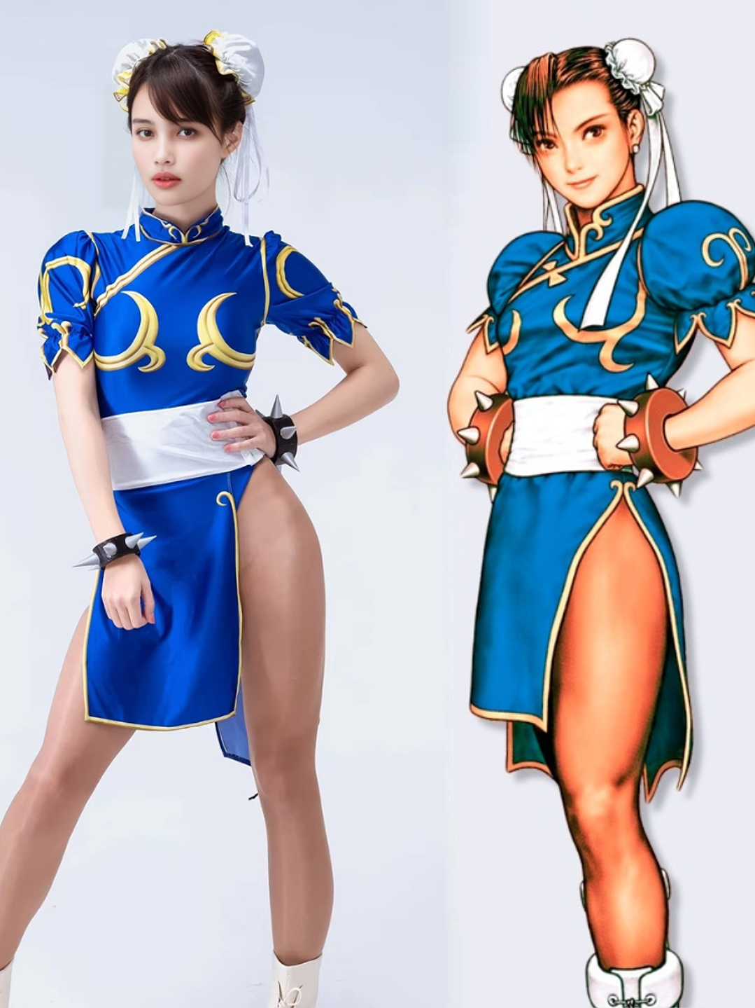 Body Cosplay Chun Li Impact - Falda + Moños Lancería 1