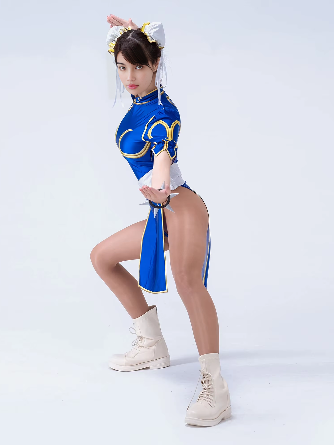 Body Cosplay Chun Li Impact - Falda + Moños Lancería 3