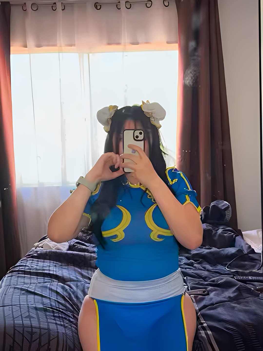 Body Cosplay Chun Li Impact - Falda + Moños Lancería 8