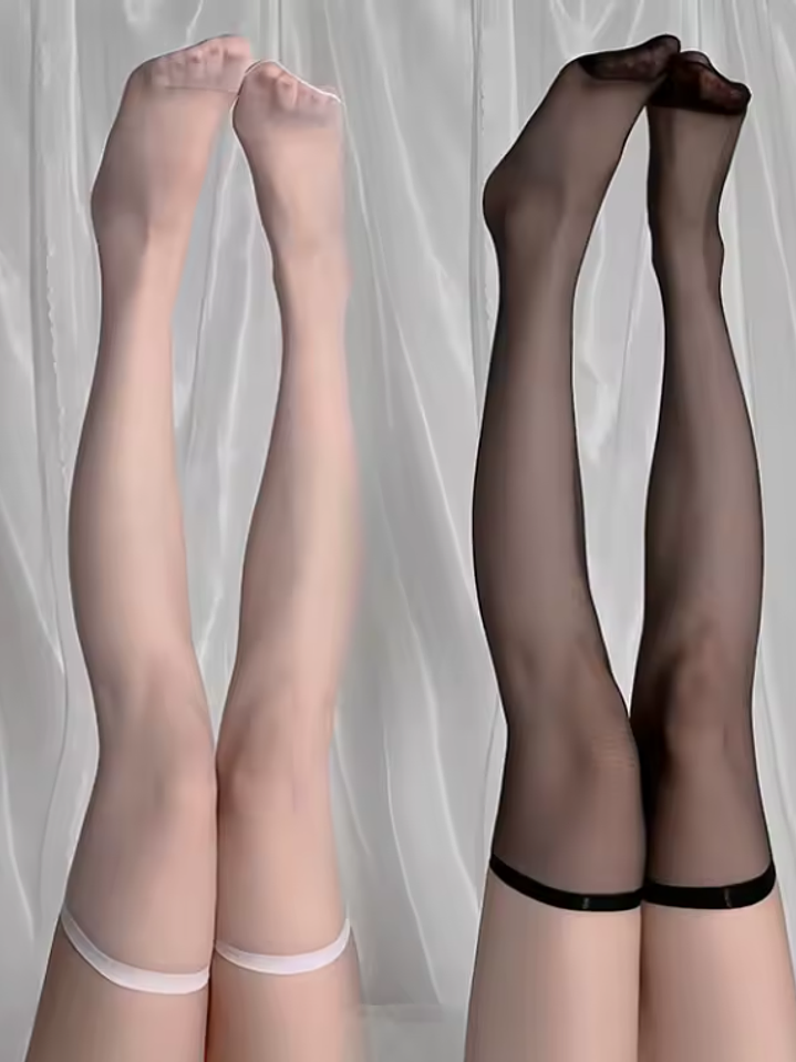 Medias blancas largas sexy para mujer 1