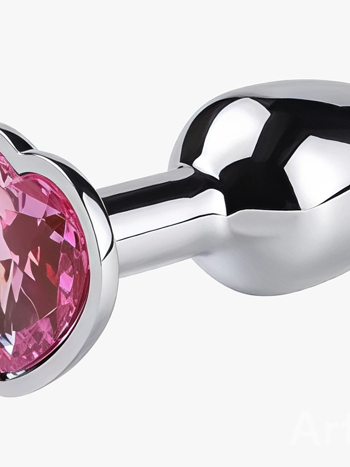 PLUG DILDO DIAMONT HEART PUNTA DE ACERO QUIRÚRGICO 3