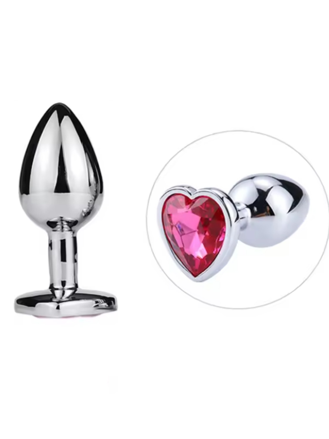 PLUG DILDO DIAMONT HEART PUNTA DE ACERO QUIRÚRGICO 4