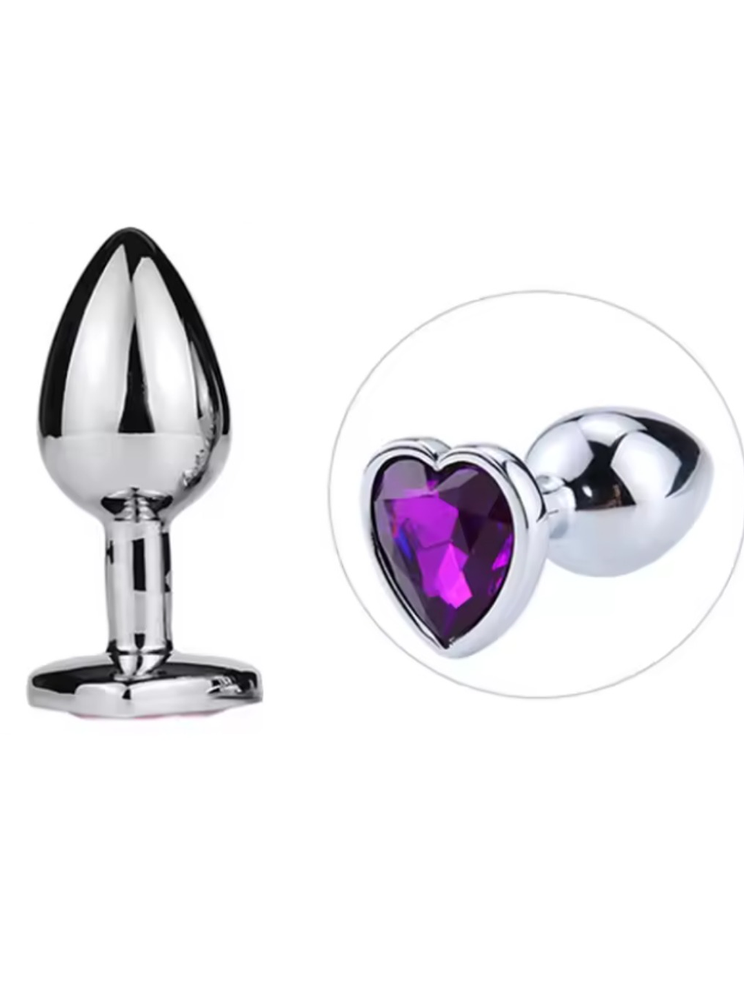 PLUG DILDO DIAMONT HEART PUNTA DE ACERO QUIRÚRGICO 5