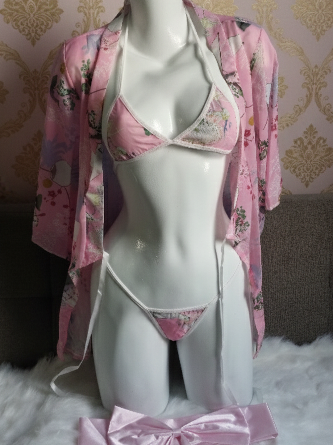 SAKIRA Kimono Rosa Japones ESTAMPADO  5