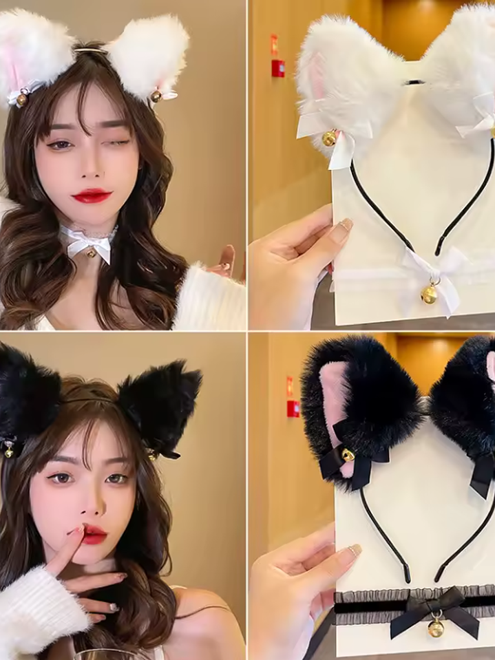 NEKO DIADEMA GATITO CON CASCABEL + GARGANTILLA 3