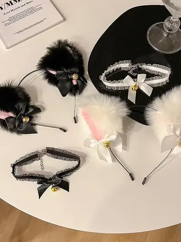 NEKO DIADEMA GATITO CON CASCABEL + GARGANTILLA 4