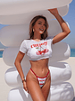 ARELY CHERRY Conjunto Bikini 3 piezas Braga + Sostén + camiseta - Miniatura 1