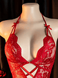 FlAVIA Body de Encaje rojo Estilo Vestido Escotado - Miniatura 4