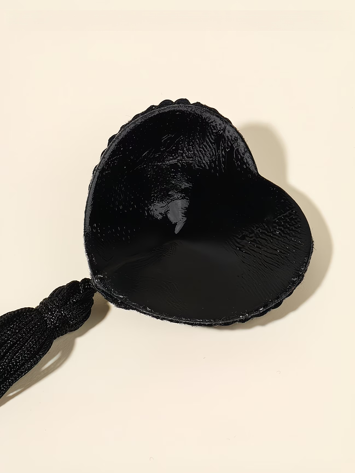 Pezoneras tipo corazon de lentejuelas 3