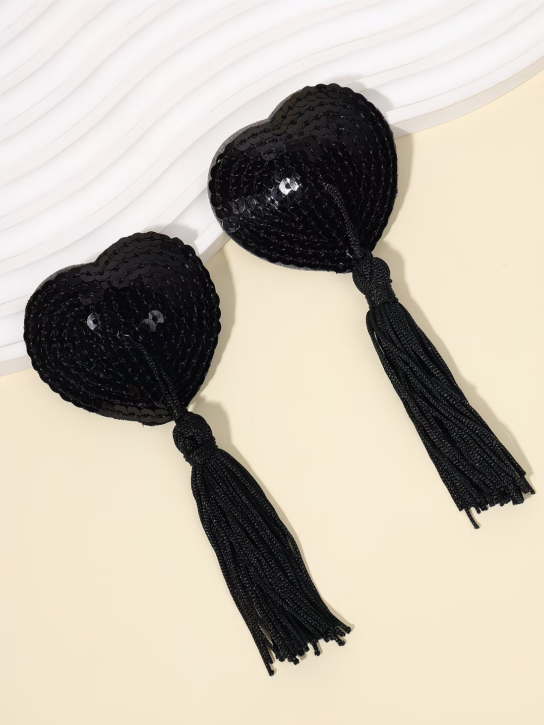 Pezoneras tipo corazon de lentejuelas 4