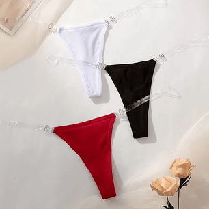 SHEER FLEX BRAGA SEMI HILO DE TIRAS TRANSPARENTE