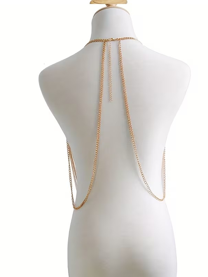 DIANY RIF SET DE CADENA MULTICAIDA CON ARETES COLGANTES 3