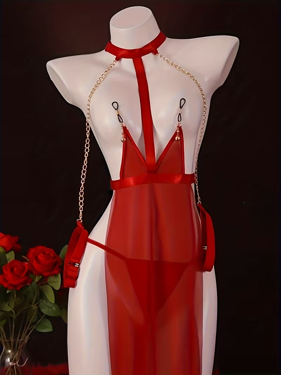 GREYS FLEX CONJUNTO BAILARINA EXOTICA CON CADENAS Y CASCABEL 2