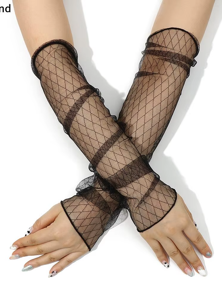 Mallas Manga Larga DIAMONT MANGAS DE TULL DISEÑO ROMBOS 1