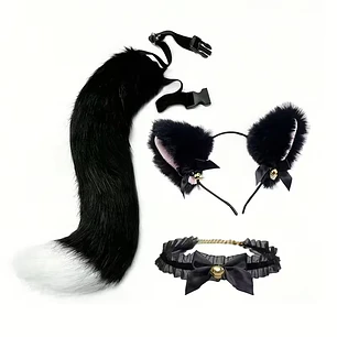 SET DE ACCESORIOS DE GATITO CASCABEL 3 piezas- MIAU