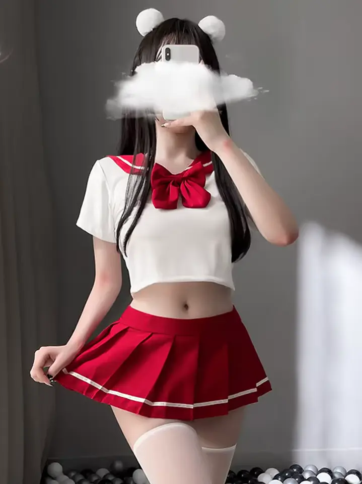  CONJUNTO SAILOR COLEGIALA ROJO - JULIETTE 2