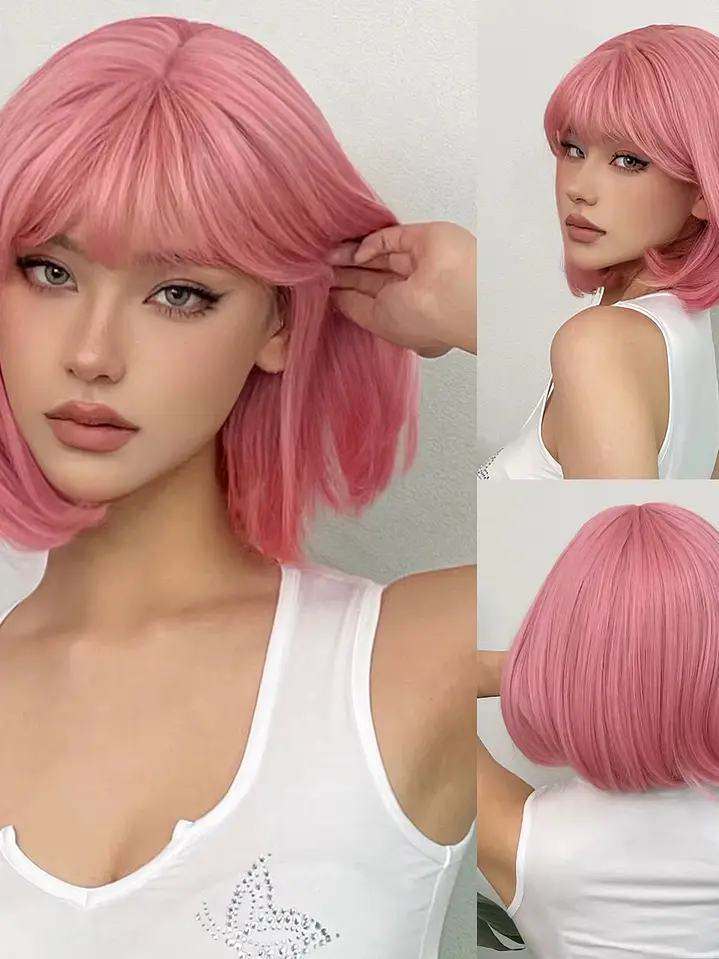 PELUCA CORTA KAWAII PINK STEPHANIE 1