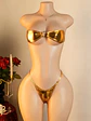  BIKINI DORADO ROPA DE BAÑO-SOLEDAD FLEX - Miniatura 4