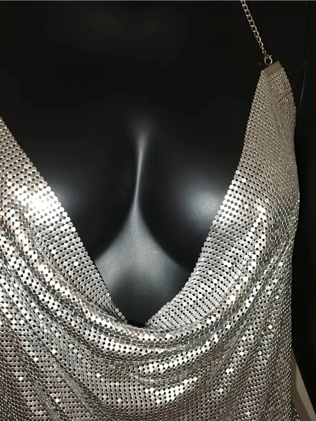  VESTIDO SEXY DE NOCHE LENTEGUELA METALICO BRILLANTE  - AFRODITA 3