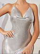  VESTIDO SEXY DE NOCHE LENTEGUELA METALICO BRILLANTE  - AFRODITA - Miniatura 4