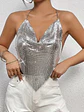 TOP ESTILO FIESTERO METALICO BRILLOSO CHICA SEXI- KORINA - Miniatura 2