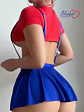 CONJUNTO CHICA GAMER SEXI COSPLAY JUGADORA BROS - DARIO  - Miniatura 2