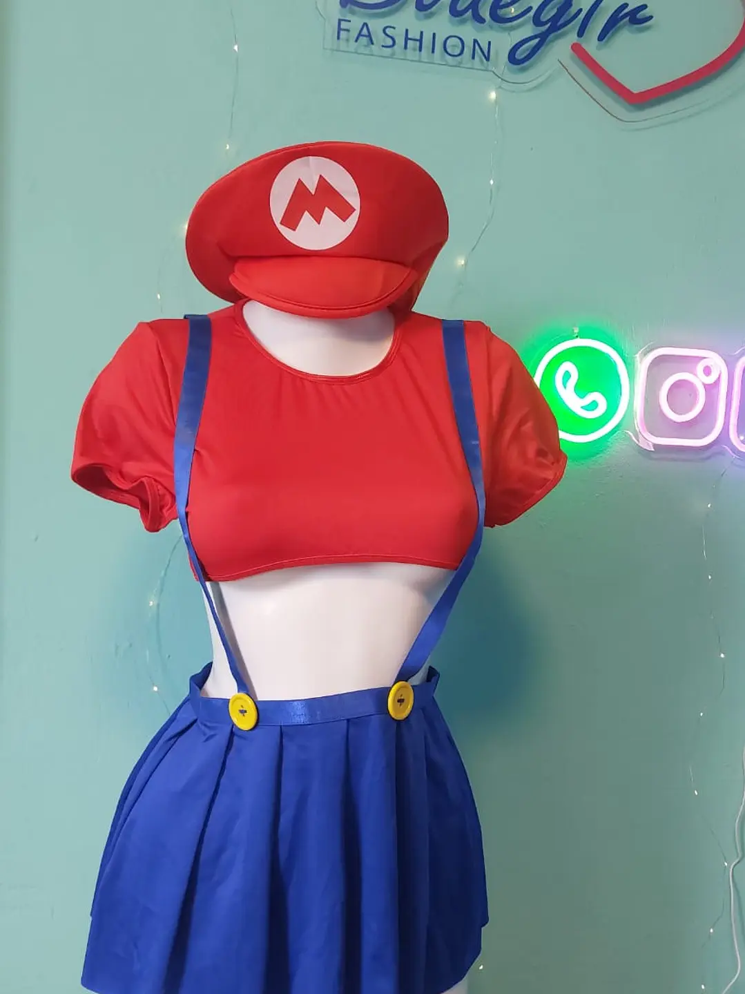 CONJUNTO CHICA GAMER SEXI COSPLAY JUGADORA BROS - DARIO  1