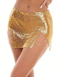 MINI FALDA METALICO SEXI FIESTERO ABIERTO EN LAS PIERNAS CON CADENA - GIA - Miniatura 1