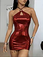 MINI VESTIDO SEXI LATEX FIESTA BRILLANTE HOT- TIFANY - Miniatura 1