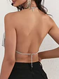 Top Metalico brilloso con Cadenas Fashion Estilo Glam Sexi- GERALD - Miniatura 4