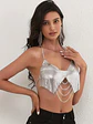 Top Metalico brilloso con Cadenas Fashion Estilo Glam Sexi- GERALD - Miniatura 2