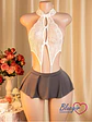 CONJUNTO JUEGO DE ROLES SEXI CON ENCAJE NATHY  - Miniatura 2