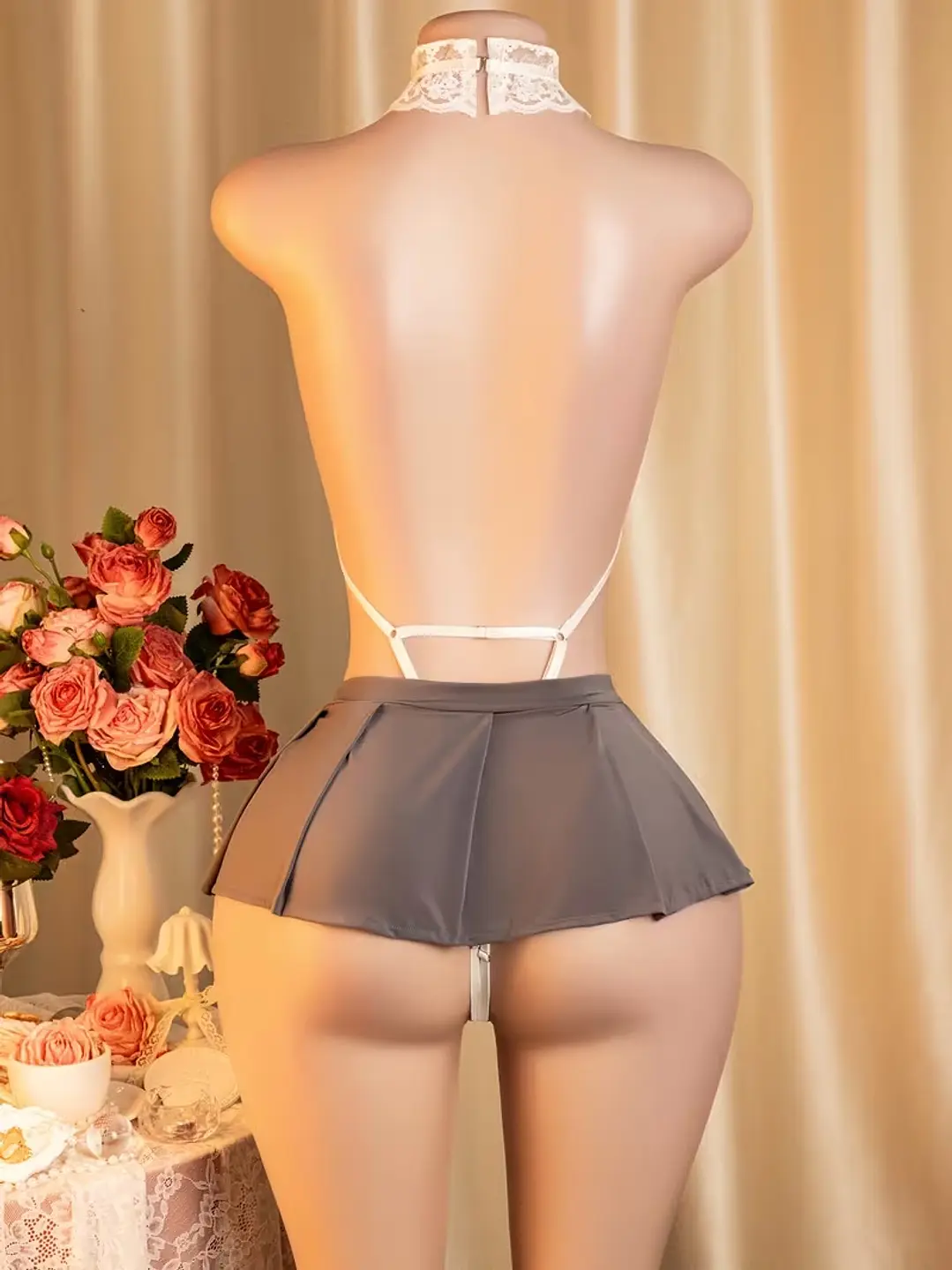 CONJUNTO JUEGO DE ROLES SEXI CON ENCAJE NATHY  4