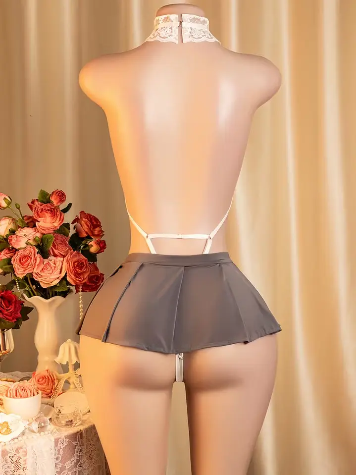 CONJUNTO JUEGO DE ROLES SEXI CON ENCAJE NATHY  4