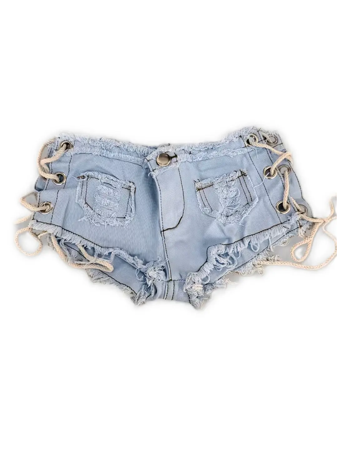 MINI SHORTS DE MESCLILLA VAQUERO SEXI TRICSY 3